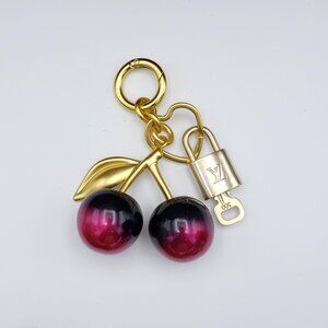 Authentic Louis Vuitton Lock & Key with Unbranded Apple Charm, Keychain